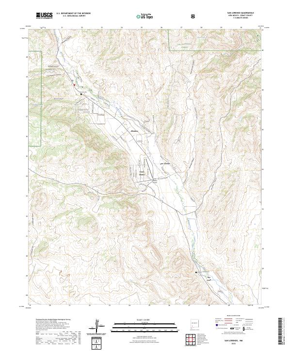San Lorenzo, NM — USGS 7.5-minute topo (2023)