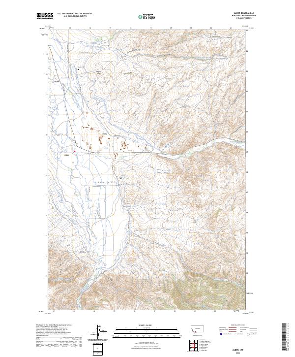 Alder, MT — USGS 7.5-minute topo (2024)