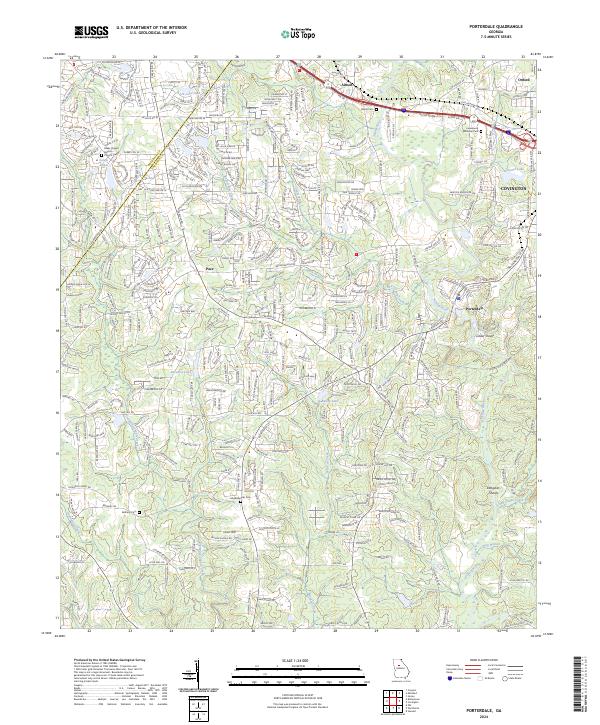 Porterdale, GA — USGS 7.5-minute topo (2024)