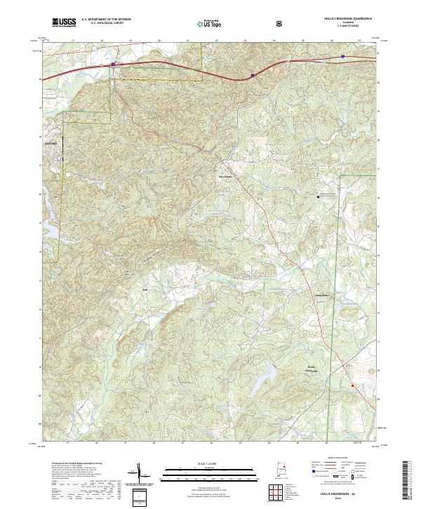 Hollis Crossroads, AL — USGS 7.5-minute topo (2024)