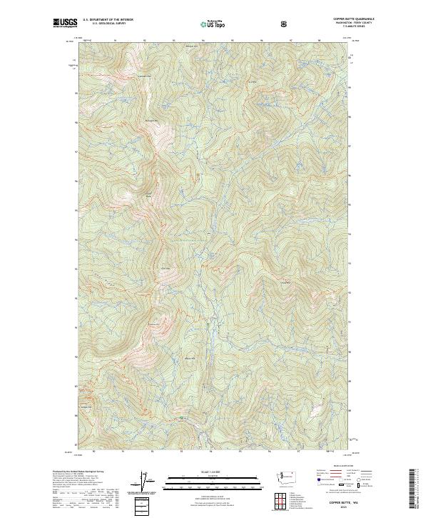 Copper Butte, WA — USGS 7.5-minute topo (2023)