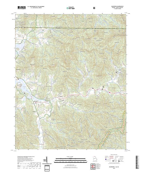 Macedonia, GA-NC — USGS 7.5-minute topo (2024)