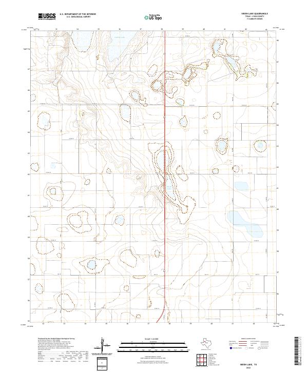Skeen Lake, TX — USGS 7.5-minute topo (2022)