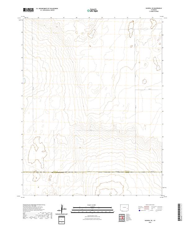 Haswell SE, CO — USGS 7.5-minute topo (2022)