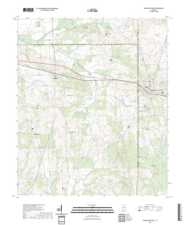 Uniontown West, AL — USGS 7.5-minute topo (2024)