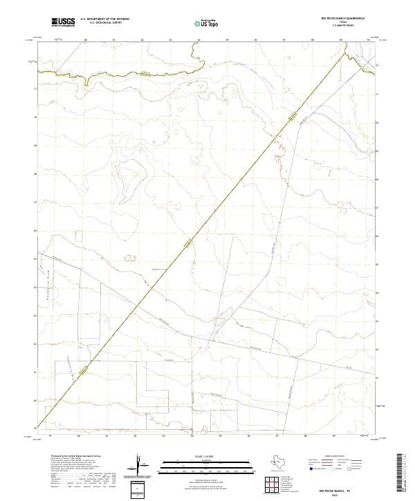 Rio Pecos Ranch, TX — USGS 7.5-minute topo (2022)