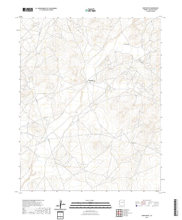 Hard Rocks, AZ — USGS 7.5-minute topo (2021)
