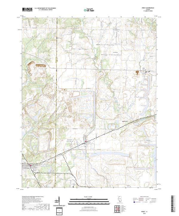 Percy, IL — USGS 7.5-minute topo (2024)