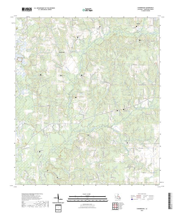 Chesbrough, LA — USGS 7.5-minute topo (2024)
