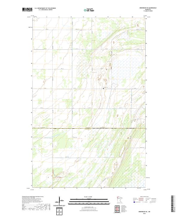 Greenbush SE, MN — USGS 7.5-minute topo (2022)
