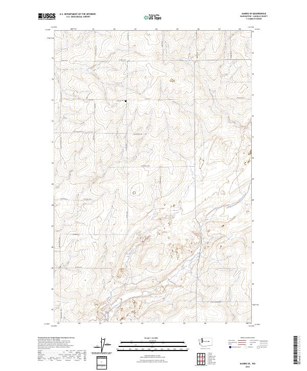 Almira SE, WA — USGS 7.5-minute topo (2023)
