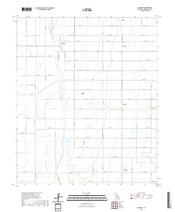 Alamorio, CA — USGS 7.5-minute topo (2021)