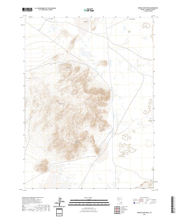 Donna Schee Peak, NV — USGS 7.5-minute topo (2021)