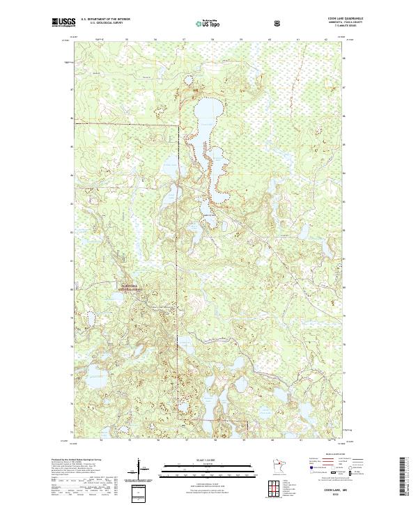 Coon Lake, MN — USGS 7.5-minute topo (2022)