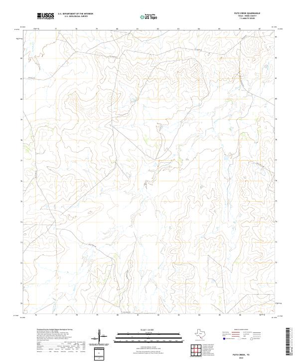 Pato Creek, TX — USGS 7.5-minute topo (2022)