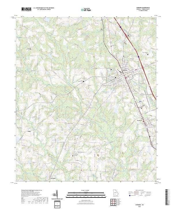 Ashburn, GA — USGS 7.5-minute topo (2024)