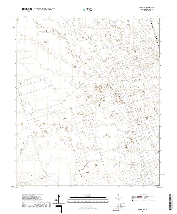Kermit NW, TX — USGS 7.5-minute topo (2022)