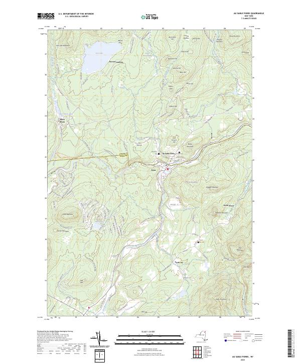Au Sable Forks, NY — USGS 7.5-minute topo (2023)
