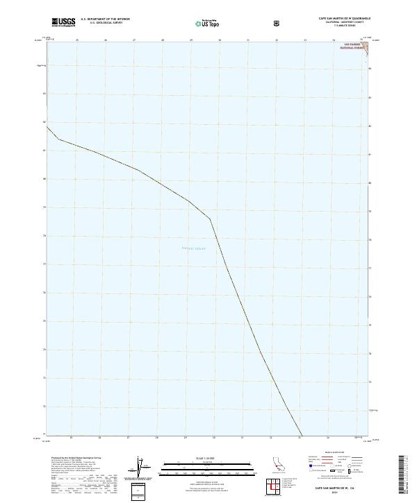 Cape San Martin OE W, CA — USGS 7.5-minute topo (2021)
