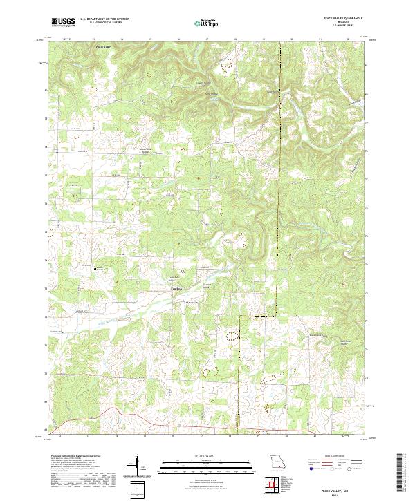 Peace Valley, MO — USGS 7.5-minute topo (2021)