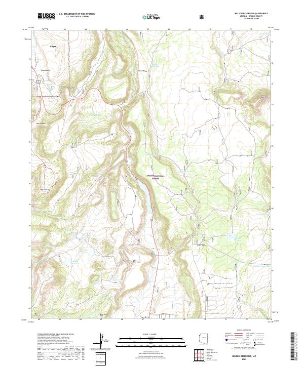 Nelson Reservoir, AZ — USGS 7.5-minute topo (2021)