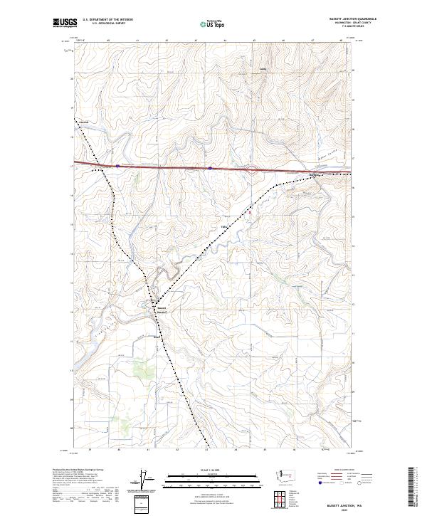 Bassett Junction, WA — USGS 7.5-minute topo (2023)