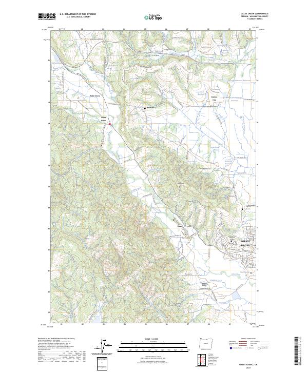 Gales Creek, OR — USGS 7.5-minute topo (2023)