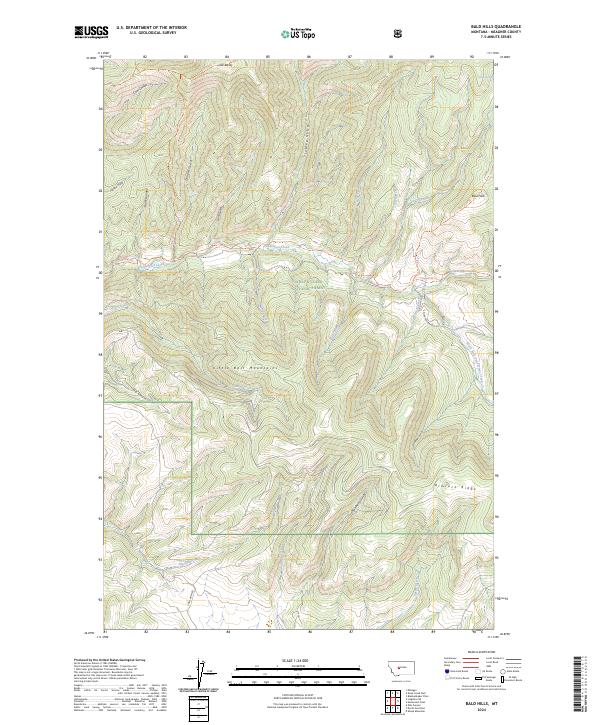 Bald Hills, MT — USGS 7.5-minute topo (2024)