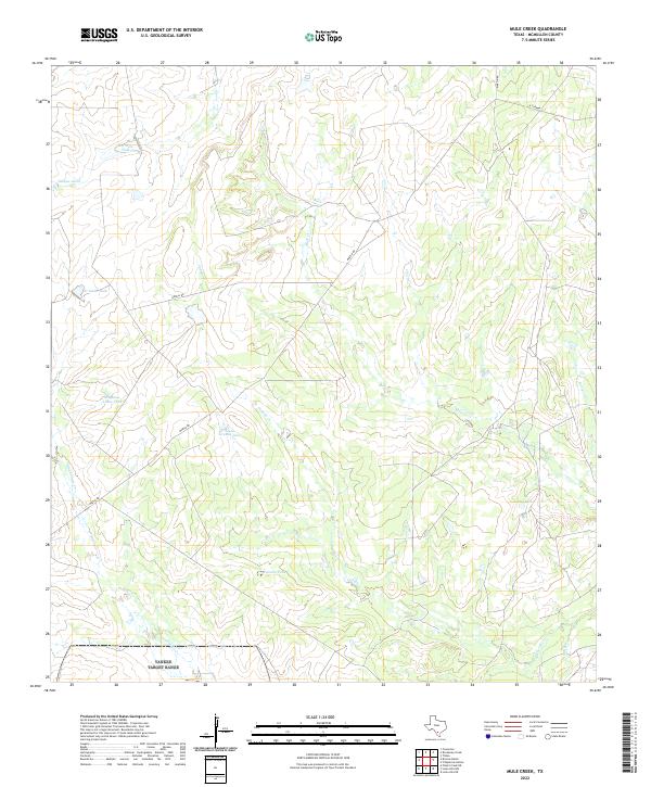 Mule Creek, TX — USGS 7.5-minute topo (2022)