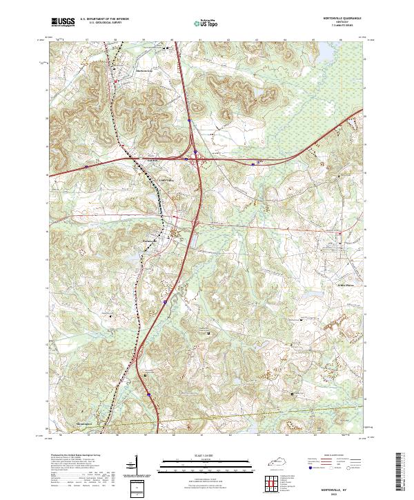 Nortonville, KY — USGS 7.5-minute topo (2022)