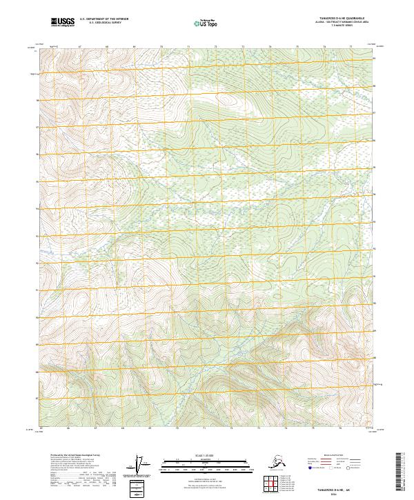 Tanacross D-6 NE, AK — USGS 7.5-minute topo (2024)