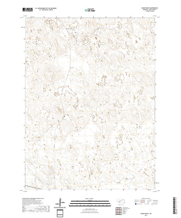 Glinn Ranch, NE — USGS 7.5-minute topo (2021)