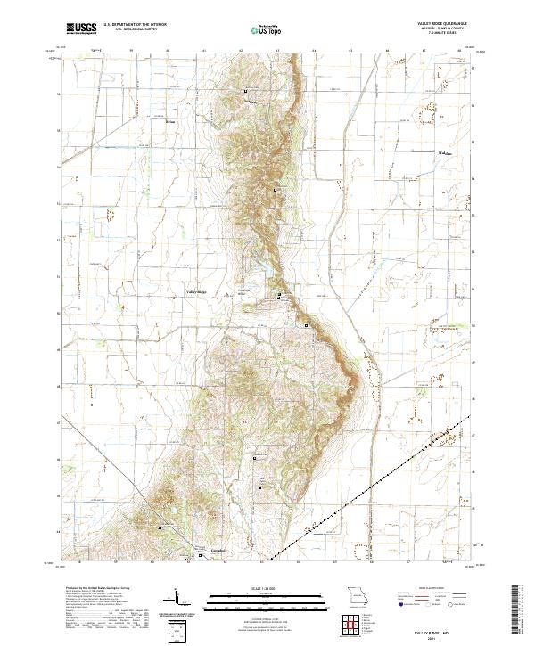 Valley Ridge, MO — USGS 7.5-minute topo (2021)