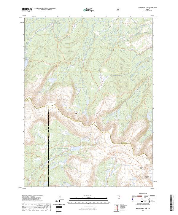 Whiterocks Lake, UT — USGS 7.5-minute topo (2023)