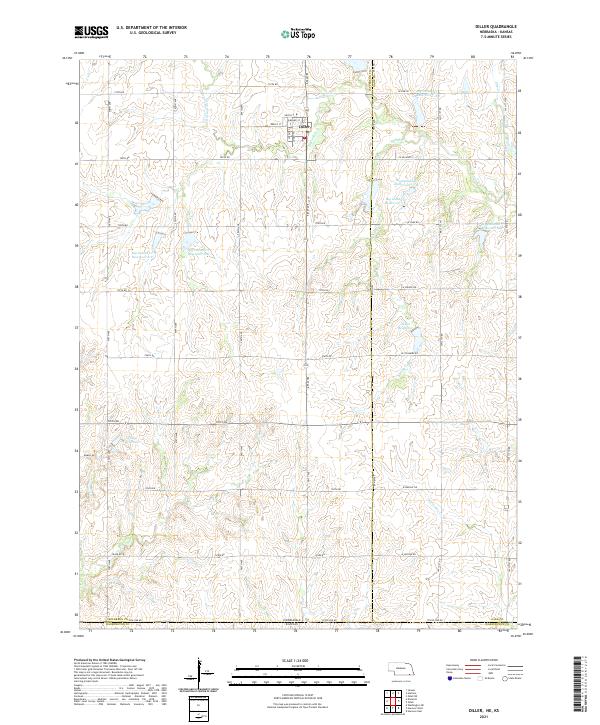 Diller, NE-KS — USGS 7.5-minute topo (2021)