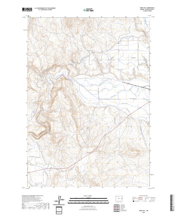 Vines Hill, OR — USGS 7.5-minute topo (2023)