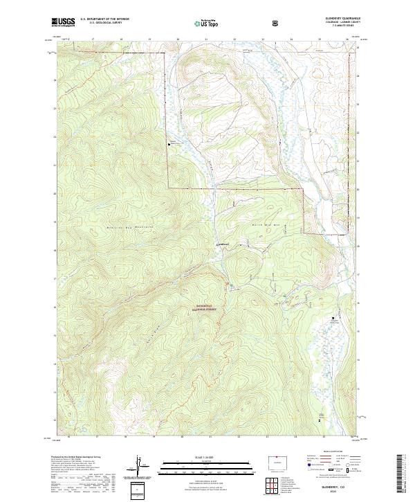 Glendevey, CO — USGS 7.5-minute topo (2022)