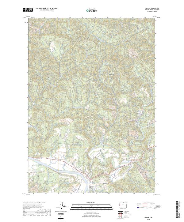 Elkton, OR — USGS 7.5-minute topo (2023)