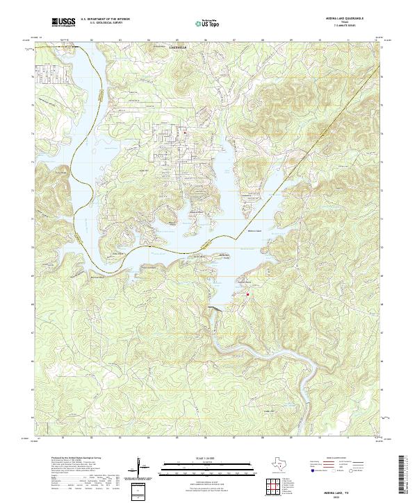Medina Lake, TX — USGS 7.5-minute topo (2022)