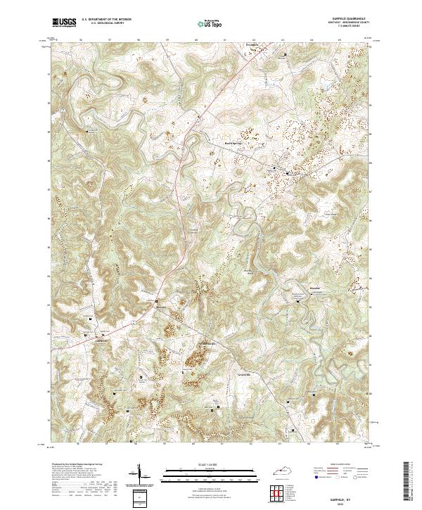 Garfield, KY — USGS 7.5-minute topo (2022)
