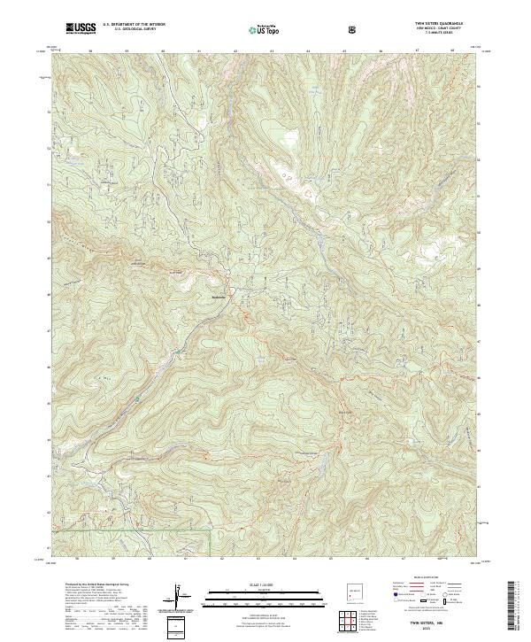 Twin Sisters, NM — USGS 7.5-minute topo (2023)
