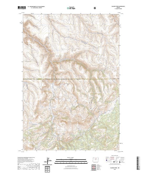 Salmon Fork, OR — USGS 7.5-minute topo (2023)