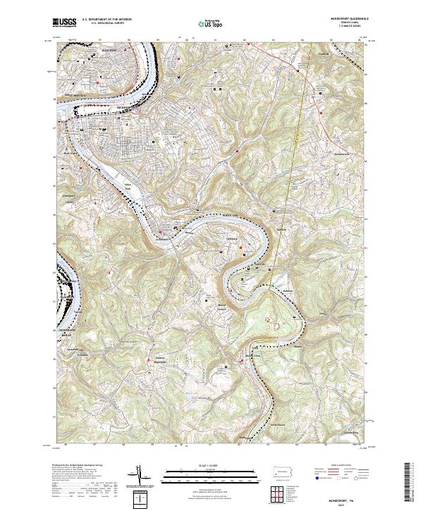 McKeesport, PA — USGS 7.5-minute topo (2023)