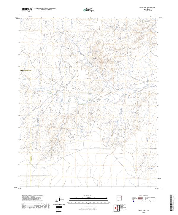 Skull Mesa, NM — USGS 7.5-minute topo (2023)