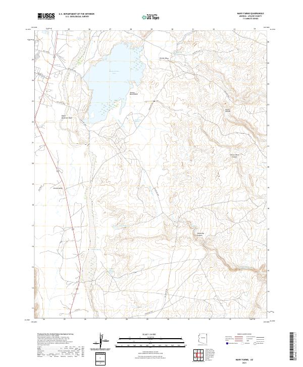 Many Farms, AZ — USGS 7.5-minute topo (2021)