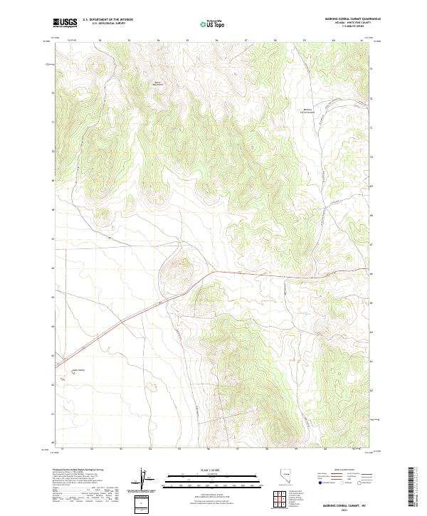 Marking Corral Summit, NV — USGS 7.5-minute topo (2021)