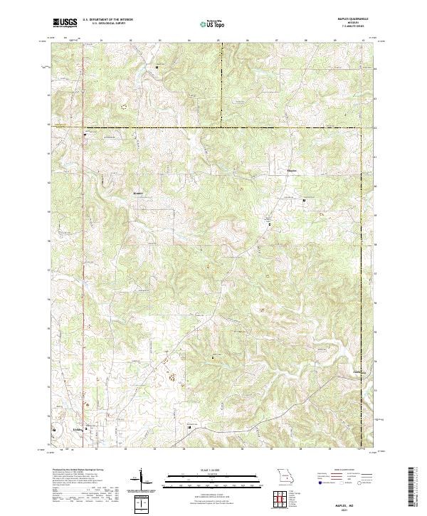 Maples, MO — USGS 7.5-minute topo (2021)