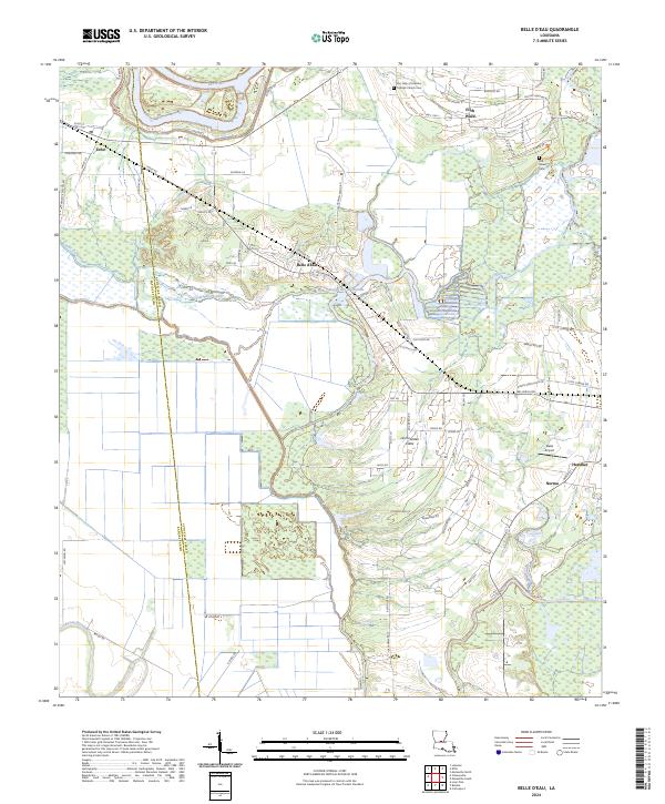 Belle d'Eau, LA — USGS 7.5-minute topo (2024)