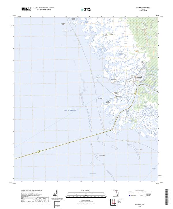 Suwannee, FL — USGS 7.5-minute topo (2025)