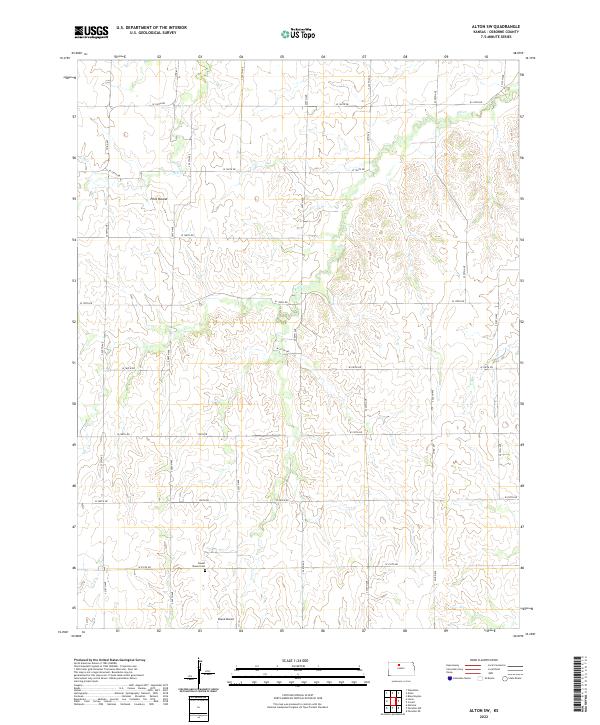 Alton SW, KS — USGS 7.5-minute topo (2022)